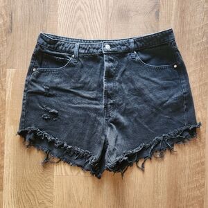 Wild Fable Black Frayed Jean Shorts